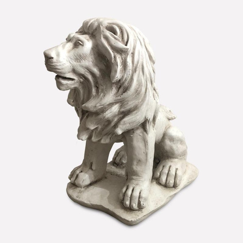 Figura León Africano En Color Blanco / Runn