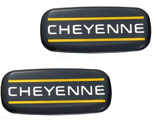 Par De Emblemas De Goma Para Poste Chevrolet Cheyenne 99-06 