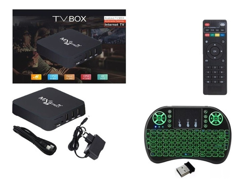 Tv Box Android 16gb+2gb Combo Mas Mini Teclado Inalambrico