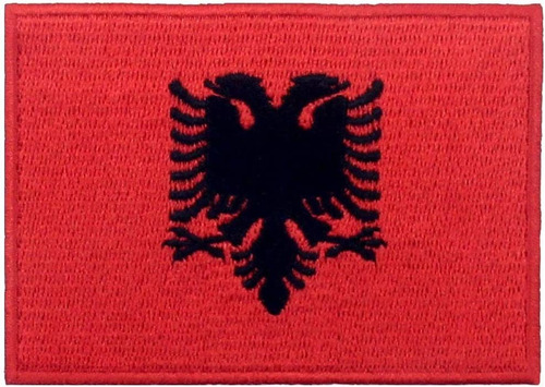 Parche De Bandera De Albania Bordado M Nacional Aplique...