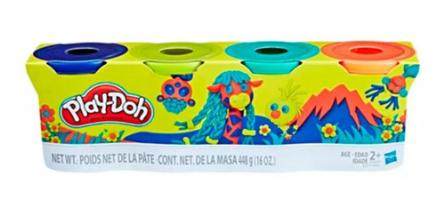Play-doh 4 Pack De 4 Onzas Colores Salvajes No Tóxico