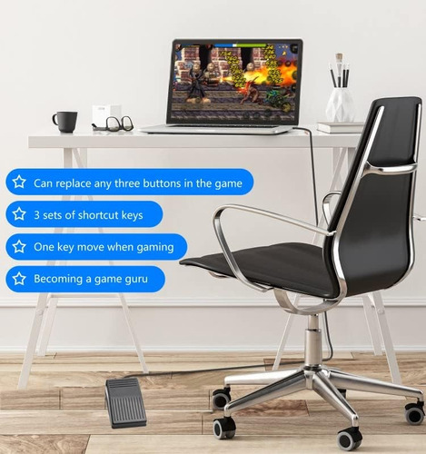Usb Jogo Pé Controle Teclado Ação Interruptor Pedal Hid Para