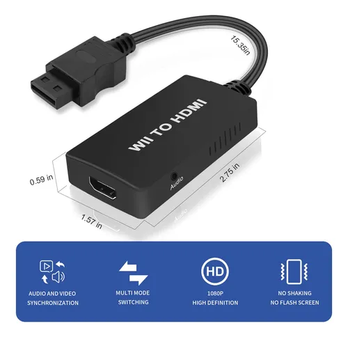 Convertidor Wii A Hdmi, Adaptador Wii A Hdmi Con Cable Hdmi,