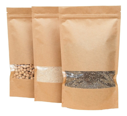 Bolsas De Papel Kraft Con Ventana