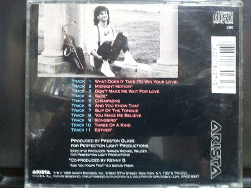Kenny G Duotones Cd Seminuevo 1ra Edición 1986 Usa
