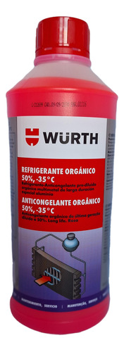 Refrigerante Anticongelante Wurth  Al 50% 1 Litro L46
