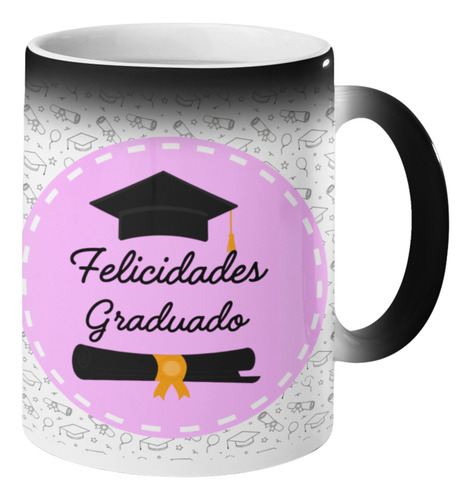 Taza Mágica Graduación Recuerdo Regalo 325 Ml Termosensible Graduación