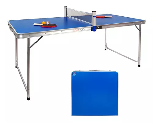Mesa Ping-Pong Dobrável AKTIVE Camping (Azul - Aço - 160x80x70 cm)