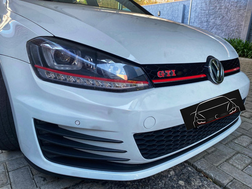 Farol Led Duplo U Golf Gti Tsi 14 15 16 17 Friso Vermelho