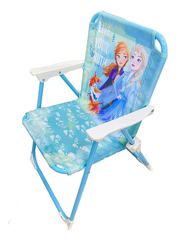 Silla Plegable Infantil Para Playa Diseño - Frozen Menta Color Violeta