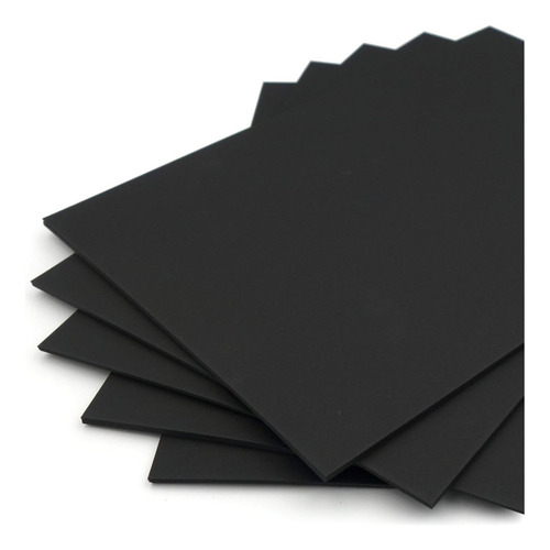 Foam Board Papel Espuma 45x30cm 5mm 4un Moldura Artesanato Preta