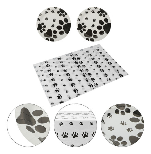 Plato Decorativo Para Fiestas De Perros Con Forma De Pata De