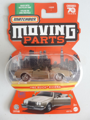 Matchbox Mbx Moving Parts 1983 Buick Riviera Abre Portas