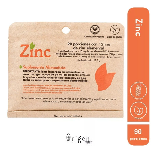 Zinc Ayuda Al Sistema Inmunitario 10,5g