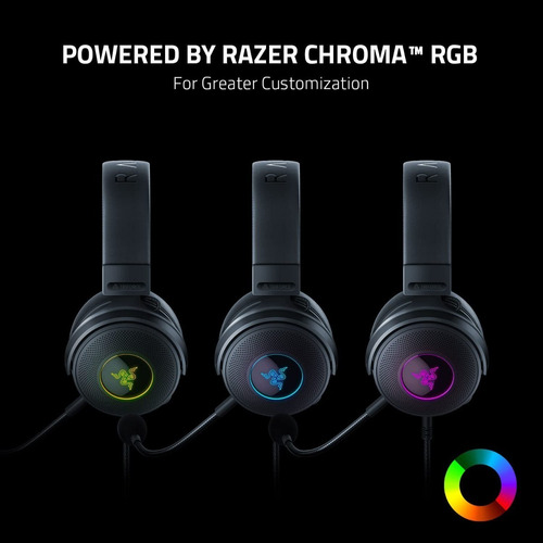 Imagen 6 de 6 de Auriculares Gamer Razer Kraken V3 Usb Thx Spatial Rgb Multip