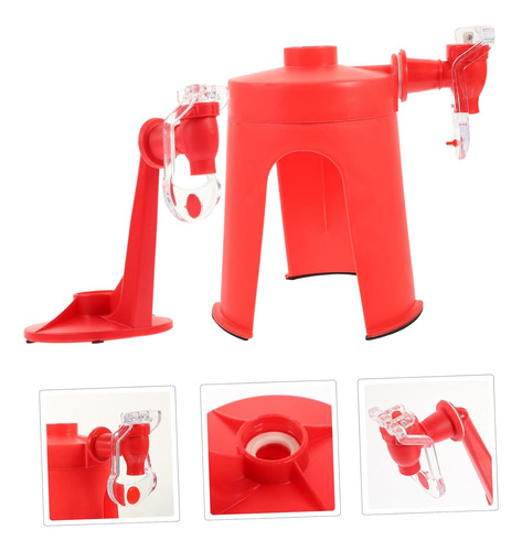 Dispensador De Refresco Despachador De Botella Agua Refill Rojo