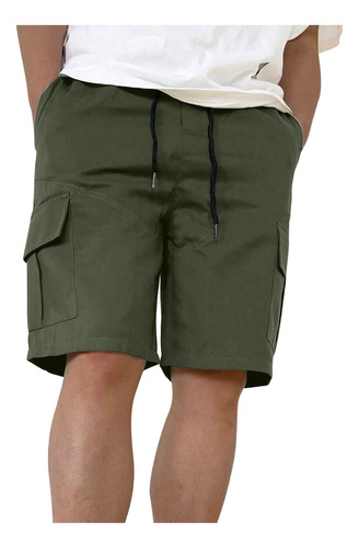 Pantalón Para Hombre De Color Liso Con Bolsillos Con Cordón
