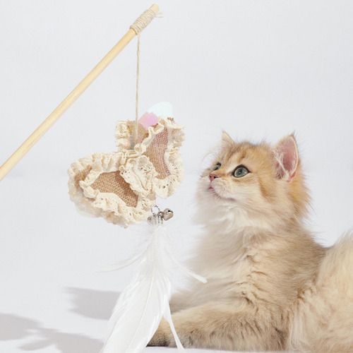 Kitten Funny Teaser Stick Varita Interactiva Gato Juguete