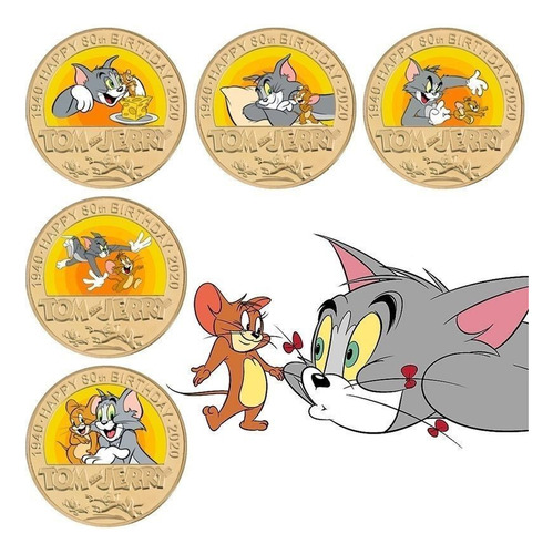 Moneda Conmemorativa Animada De Dibujos Animados De Tom Meta