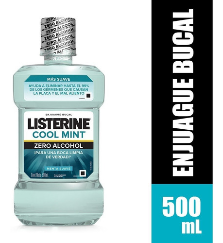 Enjuague Bucal Listerine Zero Menta Suave X 500ml