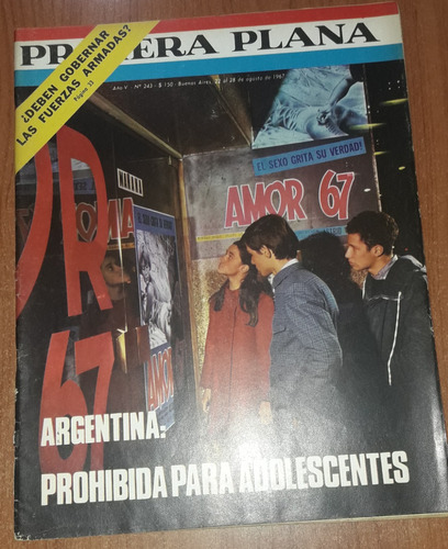 Revista Primera Plana N°243   22 Al 28 De Agosto De 1967