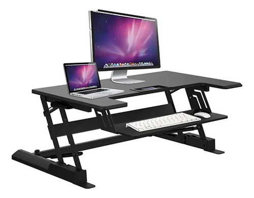 Soporte Ajustable De Computadora Para Escritorio Ematic Color Negro