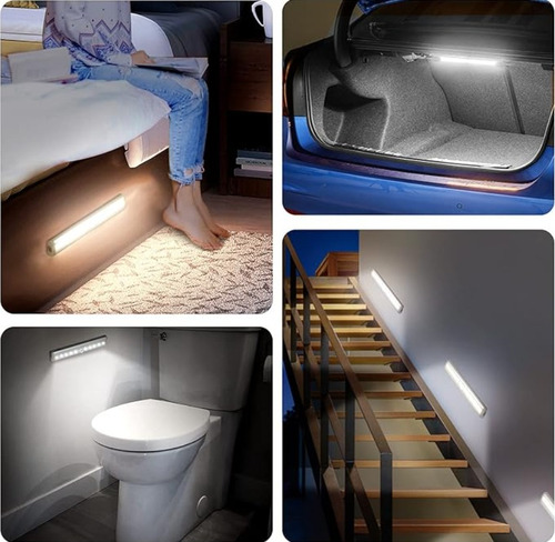 Lampara X2 Tubo Luz Led Recargable Sensor De Movimiento 50cm