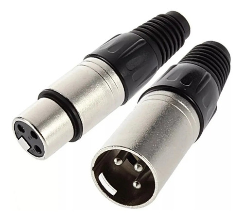 2 Fichas Canon Macho Y Hembra Xlr 3 Audio Dmx X Par Cjf