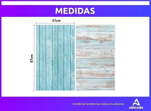 Fondo Foto Producto Mate Madera Piedra Reversible Set X6