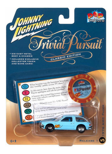 Amc Pacer 1976 Trivial Pursuit 1:64 Johnny Lightning Color Azul