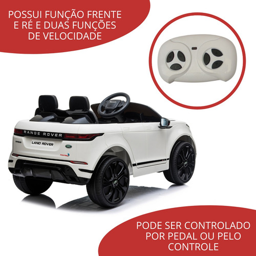 Mini Carro Elétrico Infantil Range Rover Evoque Luzes Sons