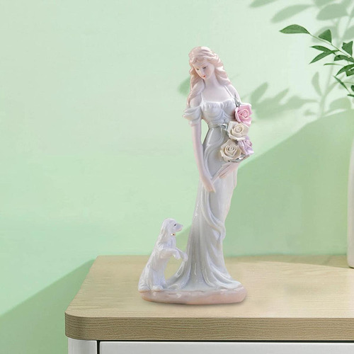 Escultura Cerámica Mujer, Mxmwz-001, 1pz, Blanco, 30x12x12c Color Blanco