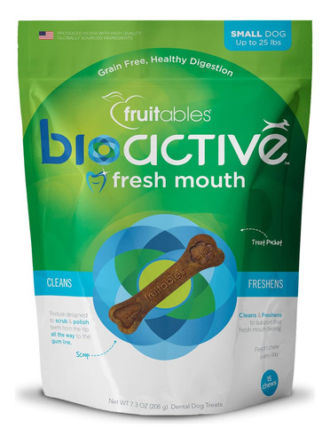 Bioactive Fresh Mouth Dental Chews  Mini Size Dog Treats 