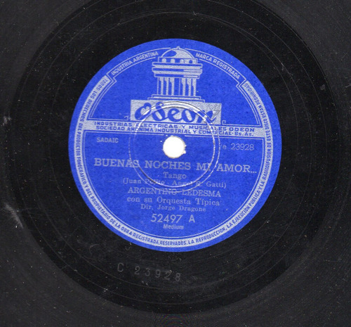 Disco Past Arg. Ledesma- F.canaro - Baldosa Floja L42) (Usado)