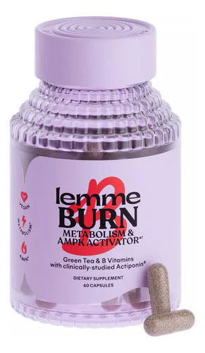 Lemme Burn Quema Grasas Y Mejorar El Metabolismo 60 Cápsulas Sabor Sin Sabor