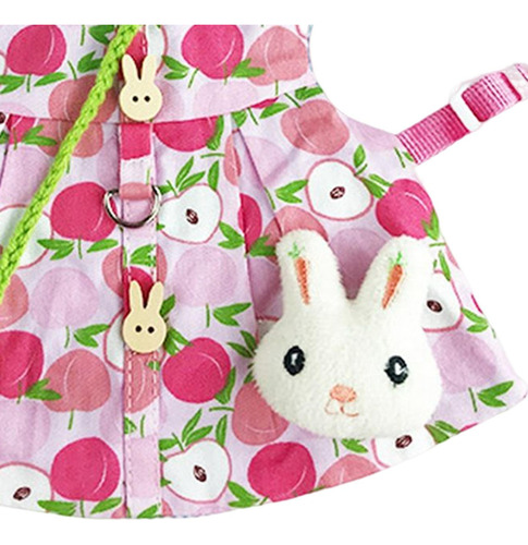 M Chaleco De Conejo Arnés Ropa Para Mascotas Mini Rosado
