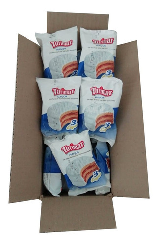 Imagen 4 de 6 de Caja De Alfajores Turimar Triples De 60 G Blancos O Negros