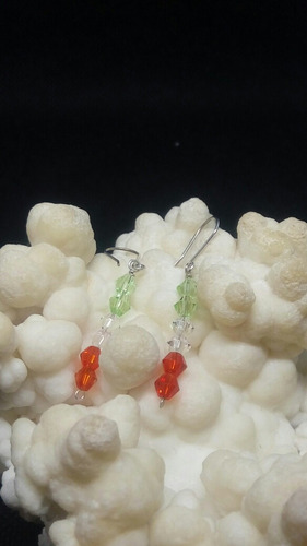 Aretes De Cristal Y Plata 925 