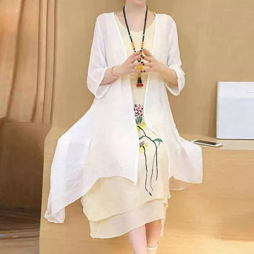 Conjunto De 2 Piezas De Vestido Bordado Para Mujer