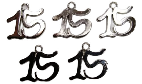 50 Numeros 15 Metal De 1.5 Cm Para Llaveros Tarjetas Souveni