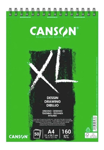 Canson Xl Croquera Dessin Drawing A4 50hjs. 160grs.