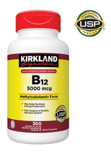 Kirkland Vitamina B12 5.000 Mcg, 300 Tabletas.