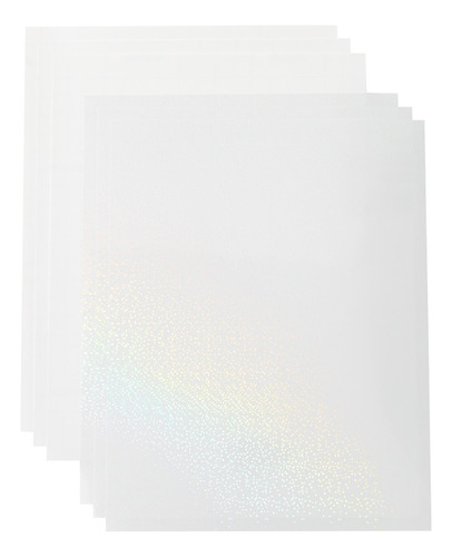 Papel Etiqueta Imprimible Waterproof Blanco Holográfico 5pz