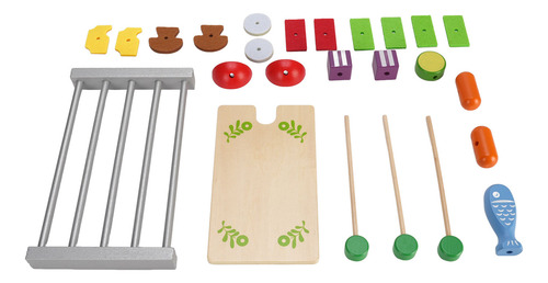 Parrilla De Madera Para Niños, Barbacoa Interactiva, Barbaco