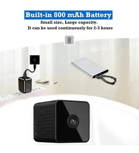 Imagem 1 de 7 de Mini Câmera Full Hd 1080p Ir Dvr Inteligente Sem Fio Ip Wifi