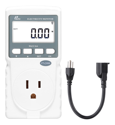 Poniie Pn2000 - Medidor De Consumo Elctrico Con Cable De Ext