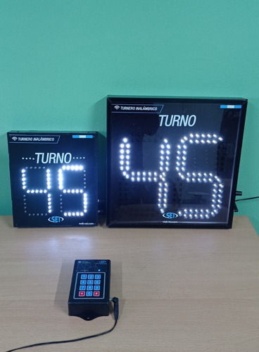 Turnero Inalámbrico Sei 13cm Con Control Teclado Numérico