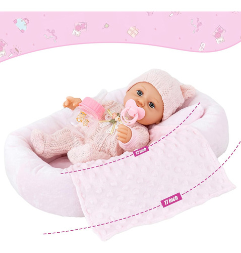 Juego De Muñecas Para Bebés De 12 Pulgadas Con Accesorios Y