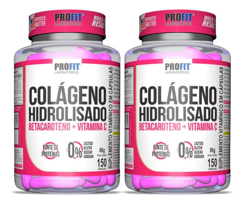 Kit Colágeno Hidrolisado - 120 Cápsulas - Pro Fit Labs !!! Sabor Sem Sabor