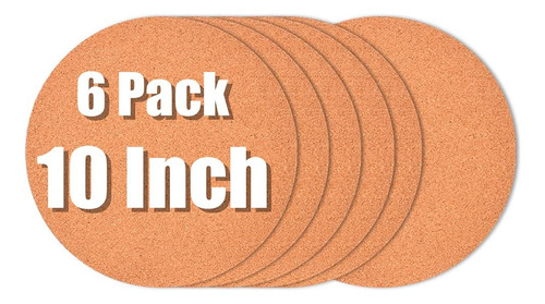 ~? 6-pack 10 Cork Coasters, Corcho Redondo Y Platillos De P